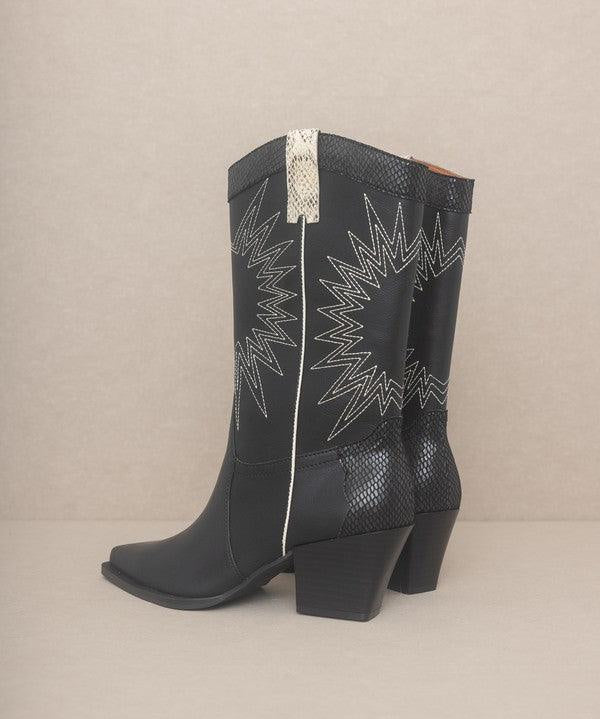 OASIS SOCIETY Halle - Paneled Cowboy Boots - Sunday Golden