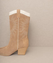 OASIS SOCIETY Halle - Paneled Cowboy Boots - Sunday Golden