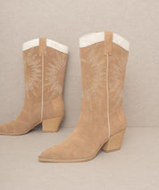 OASIS SOCIETY Halle - Paneled Cowboy Boots - Sunday Golden