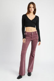 Low Rise Pants w/ Bell Bottoms - Sunday Golden
