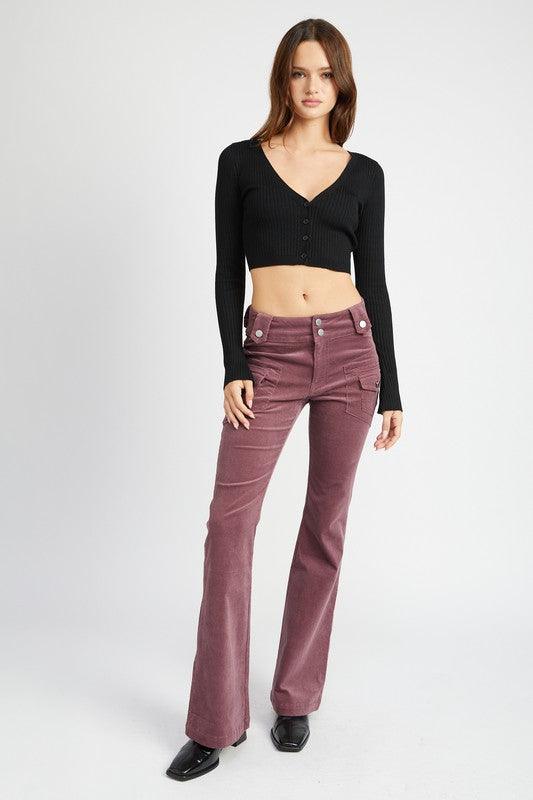 Low Rise Pants w/ Bell Bottoms - Sunday Golden