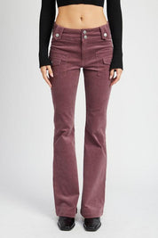 Low Rise Pants w/ Bell Bottoms - Sunday Golden