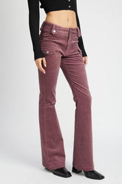 Low Rise Pants w/ Bell Bottoms - Sunday Golden