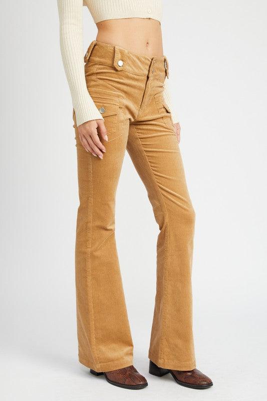 Low Rise Pants w/ Bell Bottoms - Sunday Golden