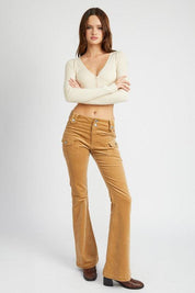 Low Rise Pants w/ Bell Bottoms - Sunday Golden