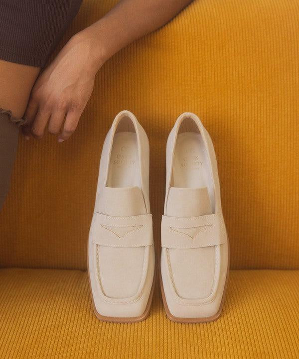 OASIS SOCIETY June - Square Toe Penny Loafers - Sunday Golden