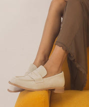 OASIS SOCIETY June - Square Toe Penny Loafers - Sunday Golden
