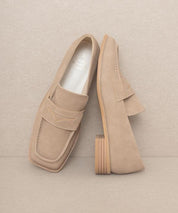 OASIS SOCIETY June - Square Toe Penny Loafers - Sunday Golden