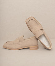 OASIS SOCIETY June - Square Toe Penny Loafers - Sunday Golden