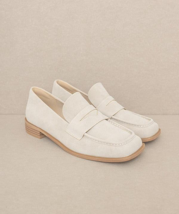 OASIS SOCIETY June - Square Toe Penny Loafers - Sunday Golden
