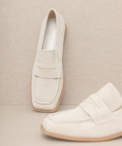 OASIS SOCIETY June - Square Toe Penny Loafers - Sunday Golden