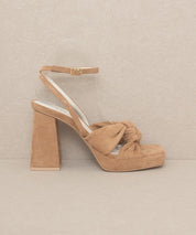 Zoey Knotted Band Platform Heels