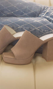 OASIS SOCIETY Vivienne - Slip On Platform Heels - Sunday Golden