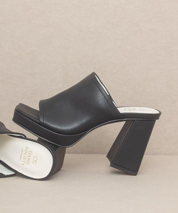 OASIS SOCIETY Vivienne - Slip On Platform Heels - Sunday Golden