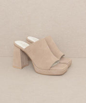 OASIS SOCIETY Vivienne - Slip On Platform Heels - Sunday Golden