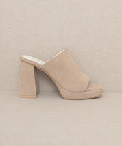OASIS SOCIETY Vivienne - Slip On Platform Heels - Sunday Golden