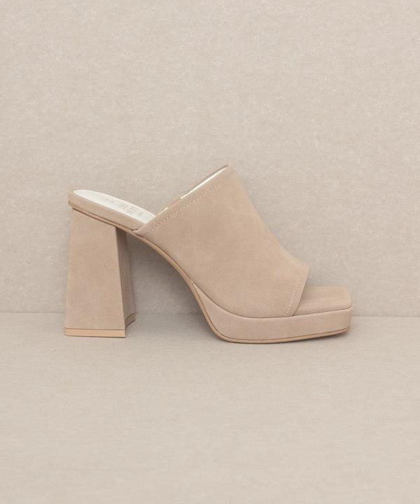 OASIS SOCIETY Vivienne - Slip On Platform Heels - Sunday Golden