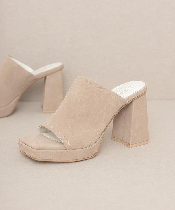 OASIS SOCIETY Vivienne - Slip On Platform Heels - Sunday Golden