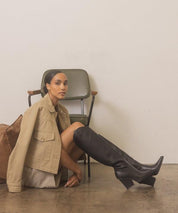 OASIS SOCIETY Barcelona - Knee High Western Boots - Sunday Golden