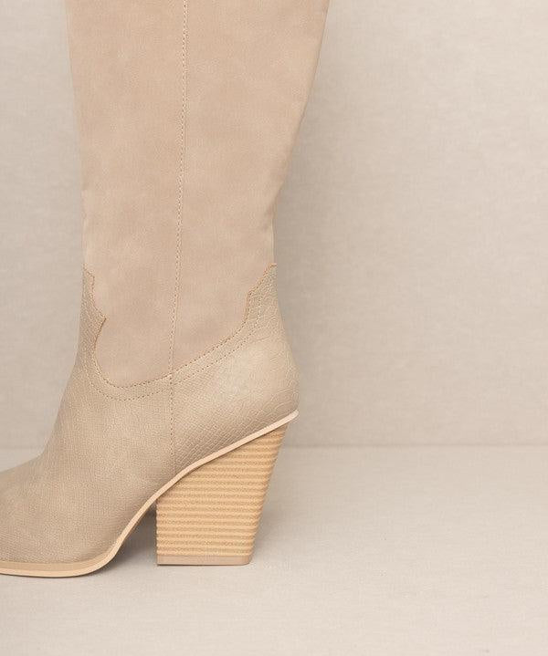 OASIS SOCIETY Barcelona - Knee High Western Boots - Sunday Golden