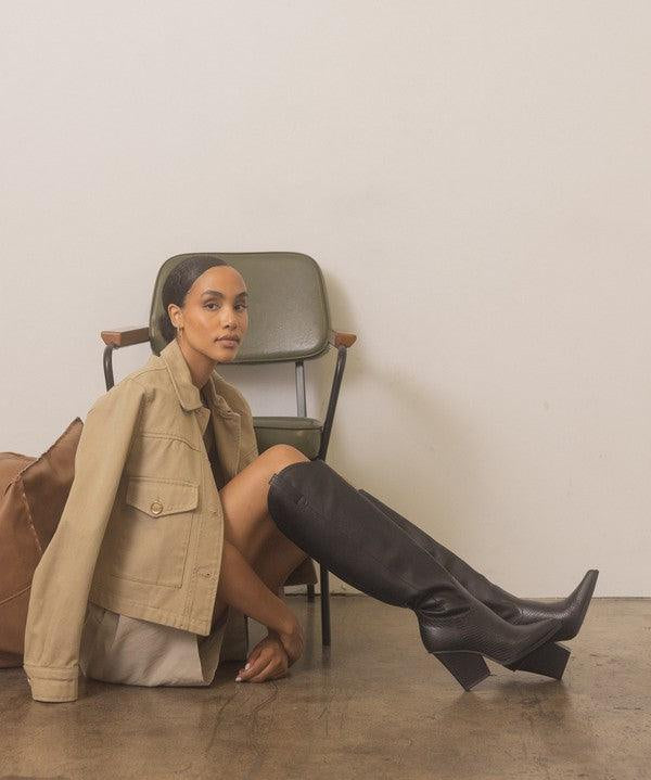 OASIS SOCIETY Barcelona - Knee High Western Boots - Sunday Golden