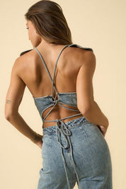 Backless Puffle Jumpsuit - Sunday Golden