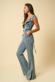 Backless Puffle Jumpsuit - Sunday Golden