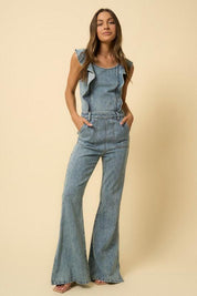 Backless Puffle Jumpsuit - Sunday Golden