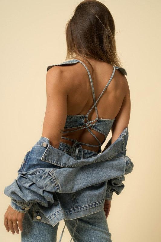 Backless Puffle Jumpsuit - Sunday Golden