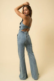 Backless Puffle Jumpsuit - Sunday Golden