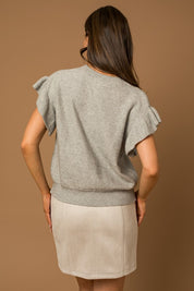Rosie Ruffle Sleeve Knit Top