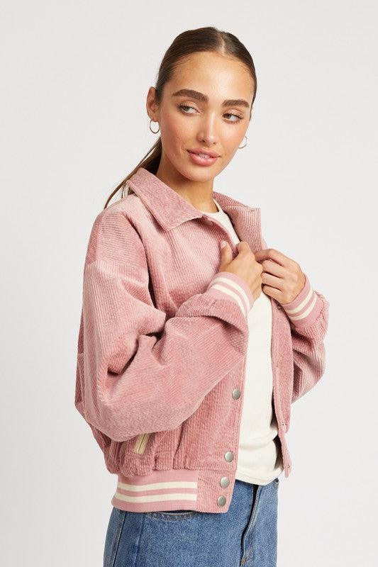 BOMBER JACKET WITH COLLAR - Sunday Golden