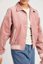 BOMBER JACKET WITH COLLAR - Sunday Golden