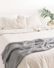 Stone Washed Linen Throw Blanket - Sunday Golden