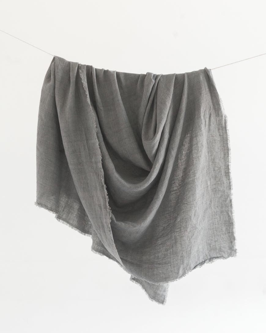 Stone Washed Linen Throw Blanket - Sunday Golden