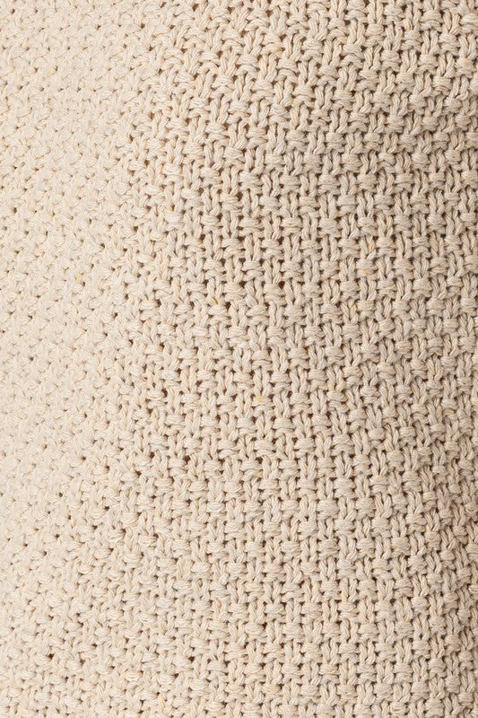 Milo Puff Sleeve Round Neck Texture Sweater Top