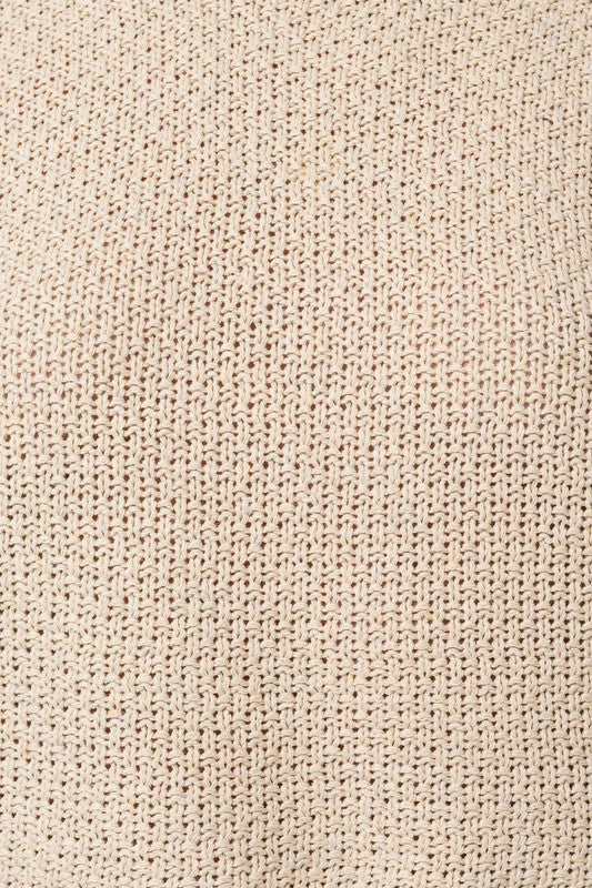 Milo Puff Sleeve Round Neck Texture Sweater Top