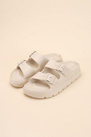 Cairo Buckle Strap Slides - Sunday Golden