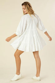 Tiered mini dress with tassel - Sunday Golden