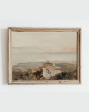 European Vintage Coastal Town Ocean Beach | 11x14 Art Print - Sunday Golden