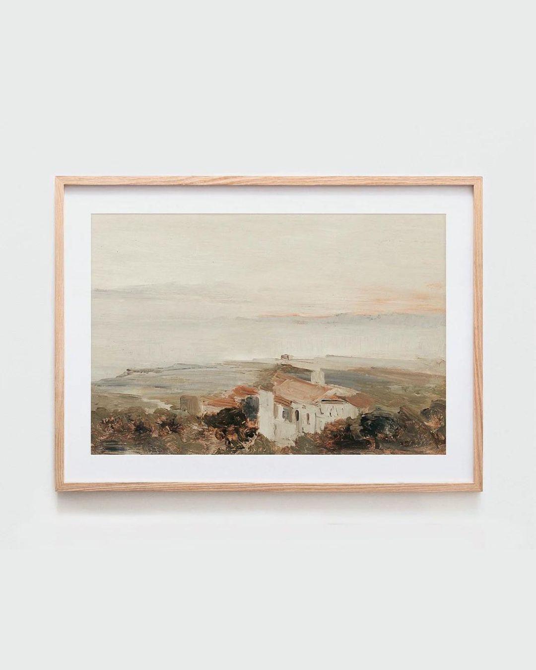 European Vintage Coastal Town Ocean Beach | 11x14 Art Print - Sunday Golden