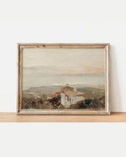 European Vintage Coastal Town Ocean Beach | 11x14 Art Print - Sunday Golden