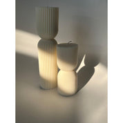 Striped Column Candle | Pillar Soy Decorative Candle - Sunday Golden