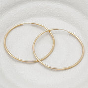Ansli Large Seamless Hoop Earrings | Large