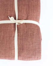 Stone Washed Linen Throw Blanket - Sunday Golden