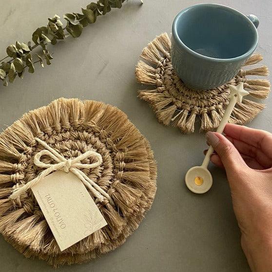 Fringes Coaster | Set of 4 - Sunday Golden