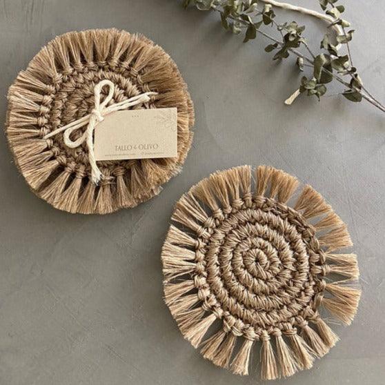 Fringes Coaster | Set of 4 - Sunday Golden