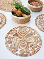 Bayu Woven Palm Fiber Placemat | Natural (Set of 2) - Sunday Golden