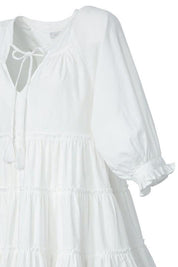 Tiered mini dress with tassel - Sunday Golden