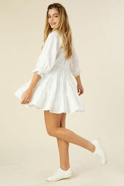 Tiered mini dress with tassel - Sunday Golden